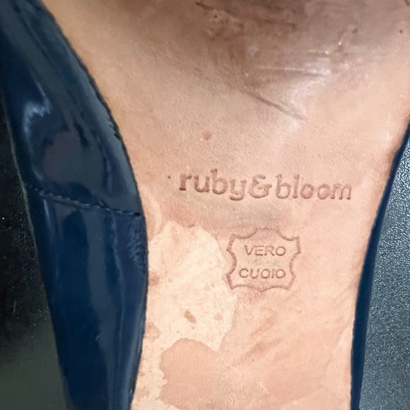 Ruby & bloom size 8 navy leather flats - Picture 9 of 12